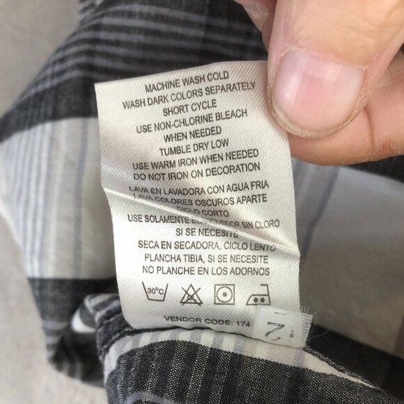 Lee Mens Shirt Medium Plaid Button Up Long Sleeve Check Casual Top Gray Classic - Picture 10 of 13